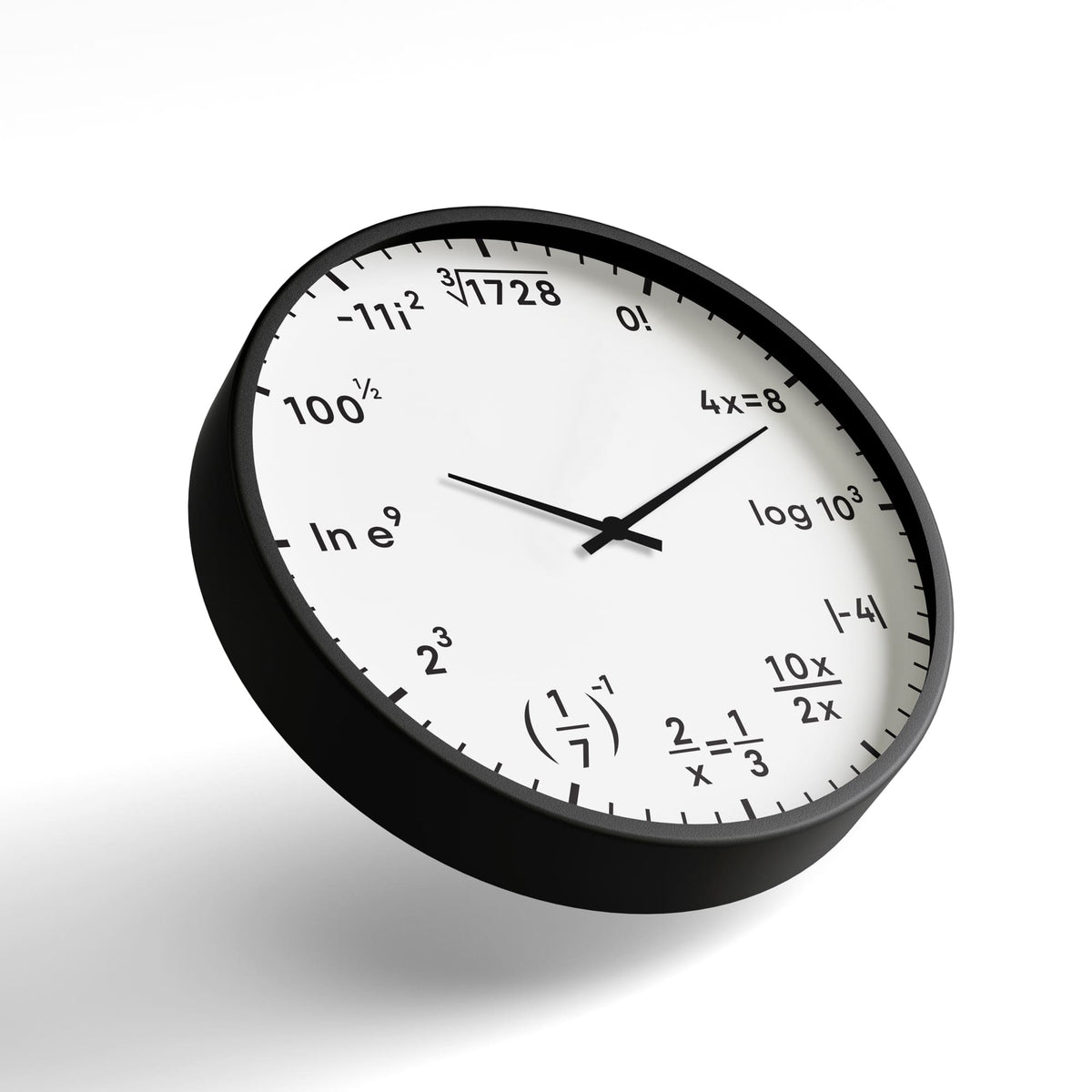 Clock Math Material Mathematics Equation Wall Clock – White Math Genius Clock – KLOK