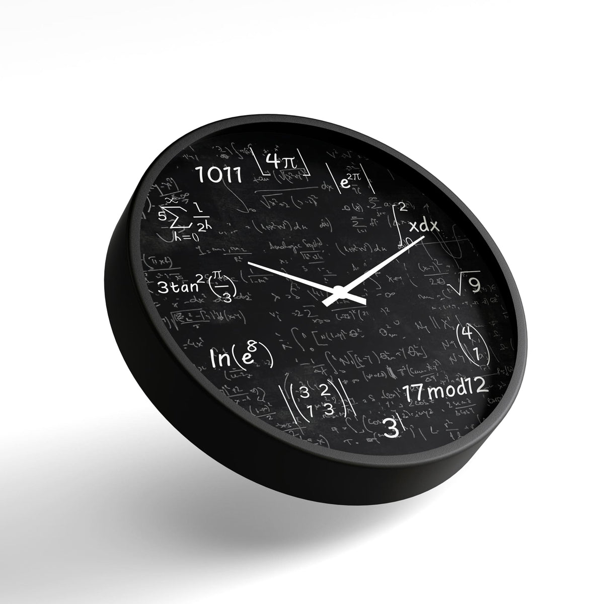 Math Clock Advanced Mathematics Formula Wall Clock – Black Math Geek Clock – KLOK