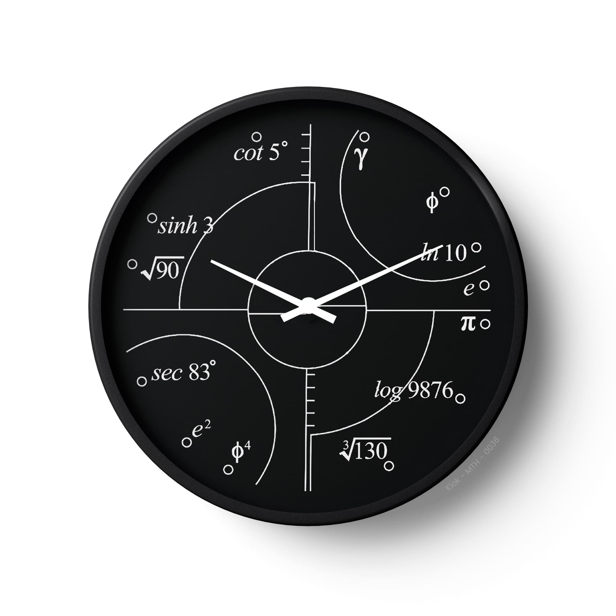 Mathematics Trigonometry Formula Wall Clock – Black Math Genius Clock