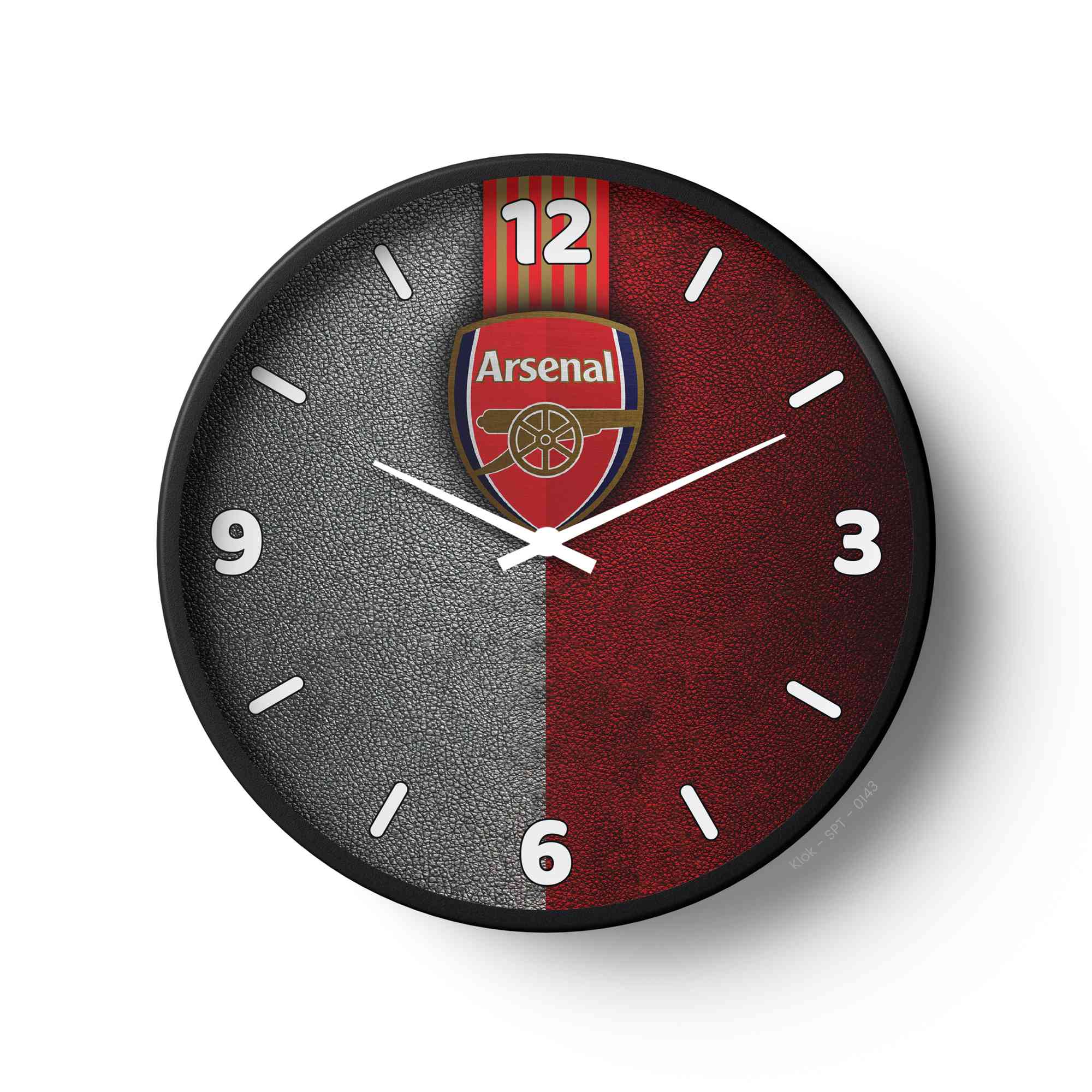 Sports Wall Clock – Arsenal FC Split Leather Edition | KLOK
